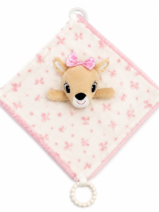 Rudolph Reindeer Other - Rudolph Reindeer Clarice Lovey Plush Pink Stuffed Animal Security Blanket Toy‎